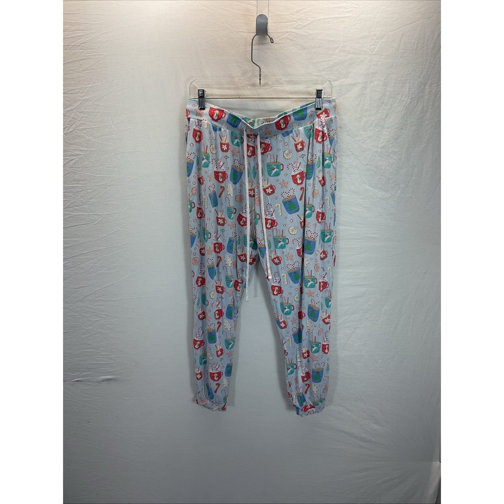 Magnetic Me Holiday Blue Sleep Pajama Set Women size M CHristmas modal lounge - Picture 4 of 12